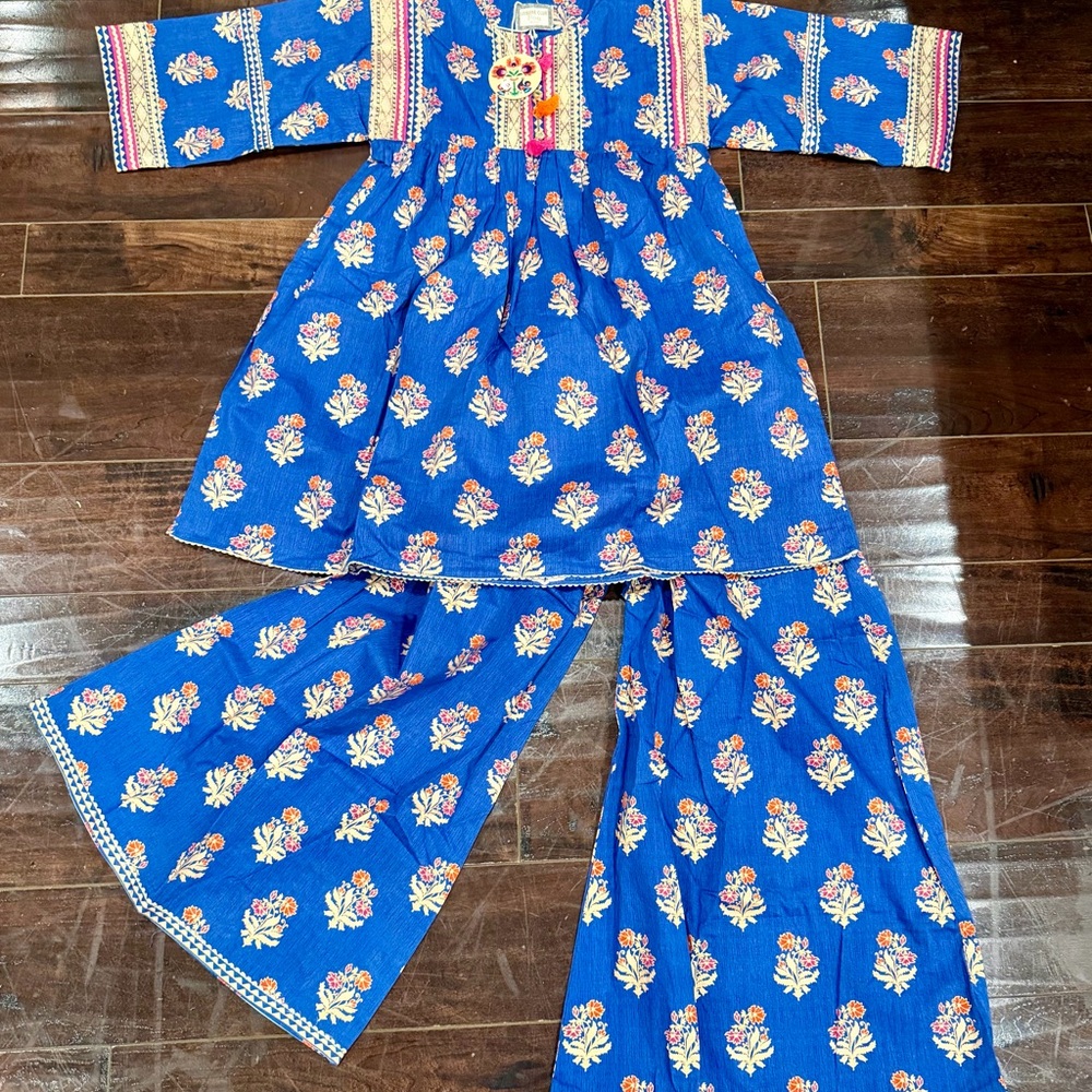 Blue Floral Kids Pajamas